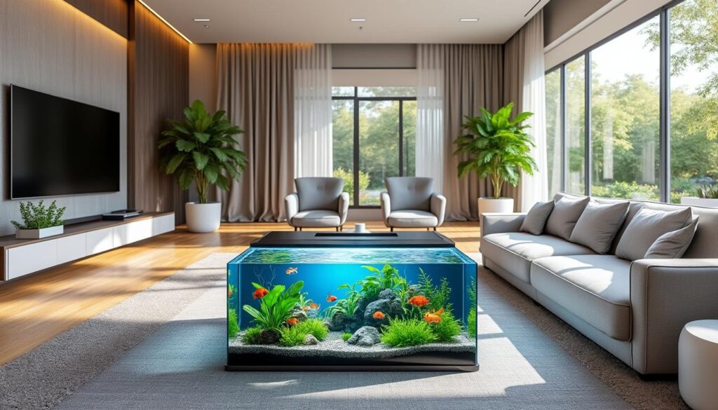 découvrez l'avis d'experts sur l'impact esthétique et fonctionnel d'une table basse aquarium dans votre espace de vie, alliant décoration innovante et ambiance apaisante.