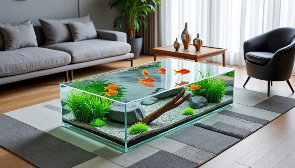 découvrez les avantages d'une table basse aquarium pour sublimer votre intérieur moderne avec une touche d'originalité et de nature.