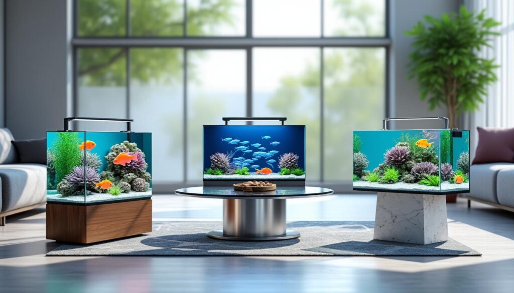 découvrez notre sélection des modèles de table basse aquarium les plus design, alliant esthétisme et fonctionnalité pour sublimer votre intérieur.