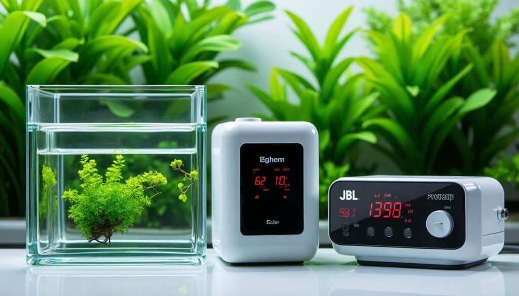 découvrez comment choisir le chauffage idéal en fonction du volume de votre aquarium avec la comparaison entre eheim jäger et jbl protemp.