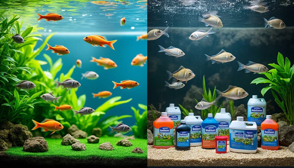 découvrez pourquoi l'utilisation exclusive de produits chimiques peut épuiser le bac à poissons et comment les solutions seachem offrent une alternative plus équilibrée.