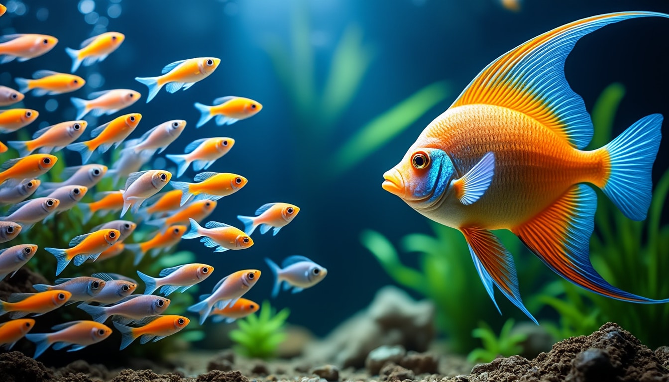 découvrez pourquoi il est déconseillé de mélanger guppys et scalaires dans le même aquarium et comment assurer le bien-être de chaque espèce.